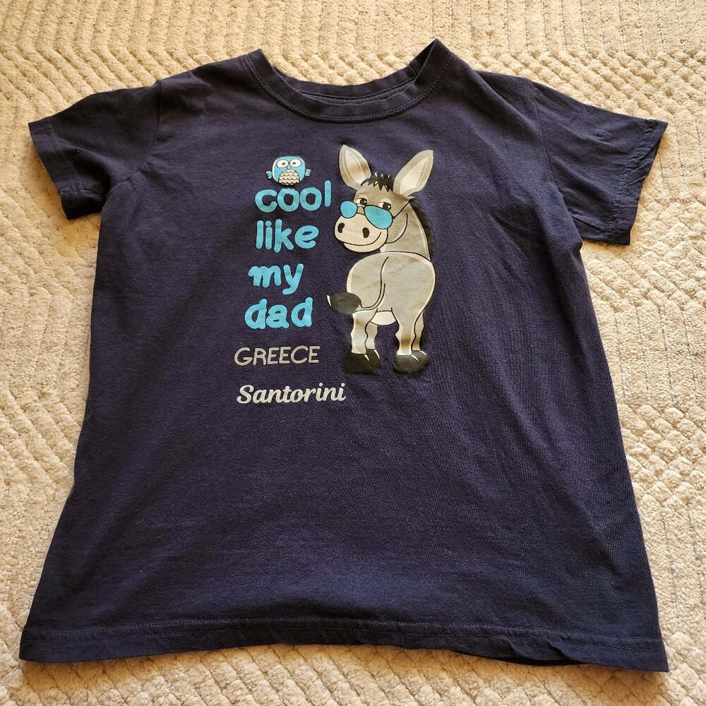 Kids Santorini Greece Tee – “Cool Like My Dad” – Size 9/10 - Picture 2 of 15